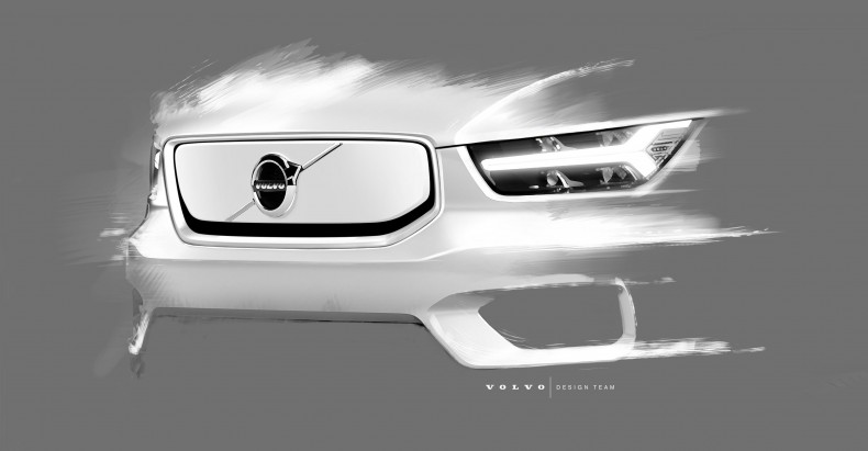 Volvo XC40 BEV design sketch