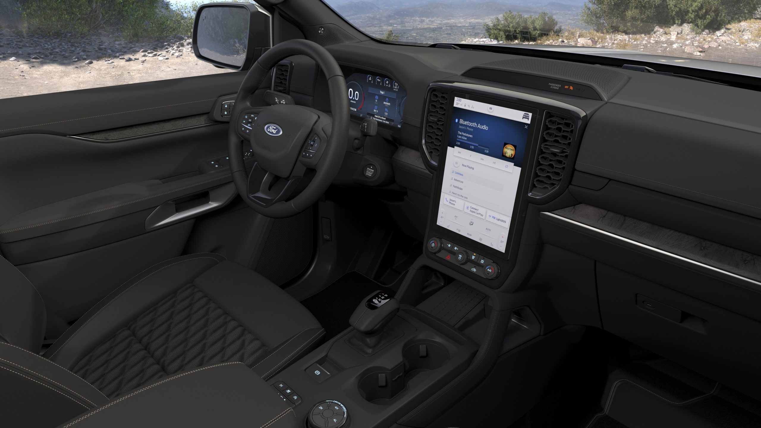 kokpit samochodu pickup Ford Ranger Platinum model 2022