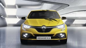 żółty sportowy samochód z przodu -Renault Megane R.S. Ultime